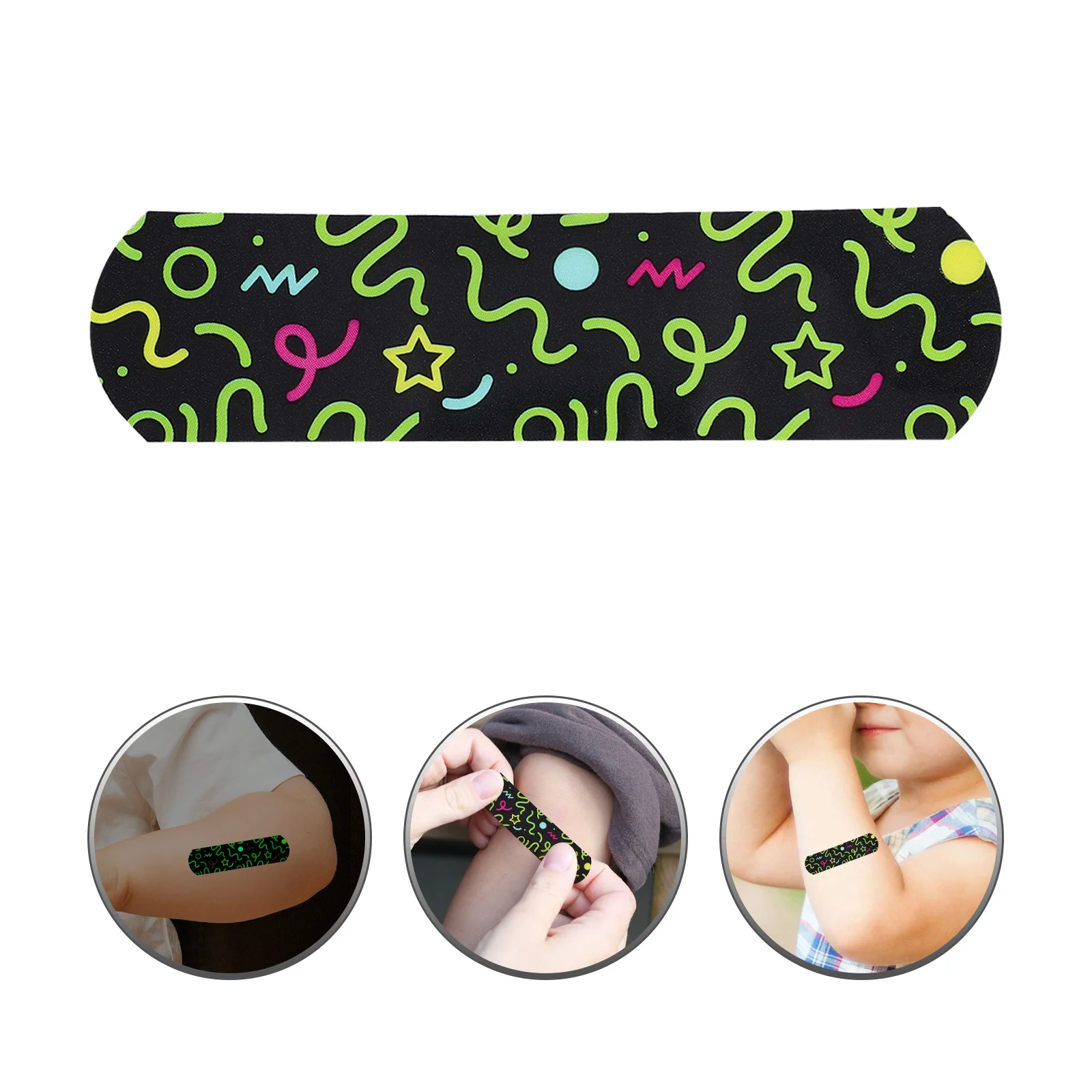 

100 шт., светящиеся в темноте бинты, ночник, клейкие пластыри для ран, дышащие, водонепроницаемые для детей, взрослых, кемпинга на открытом воздухе