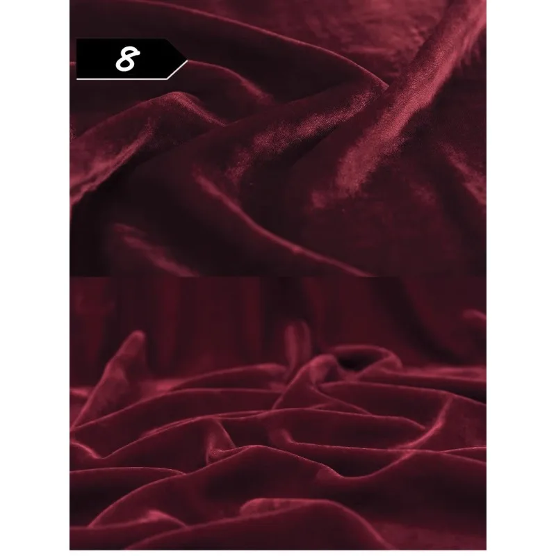 

Thick Velvet Fabric Soft Plush Material Warm Touch Heavyweight Cloth Stage Curtain Backdrop Upholstery Interior Styling