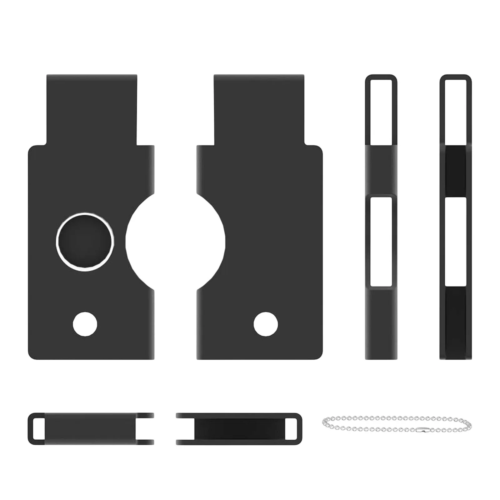 for YubiKey 5C NFC Protective Hard Metal Shell Case Cover Keychain Holder Compact Lightweight Black Gray Silver
