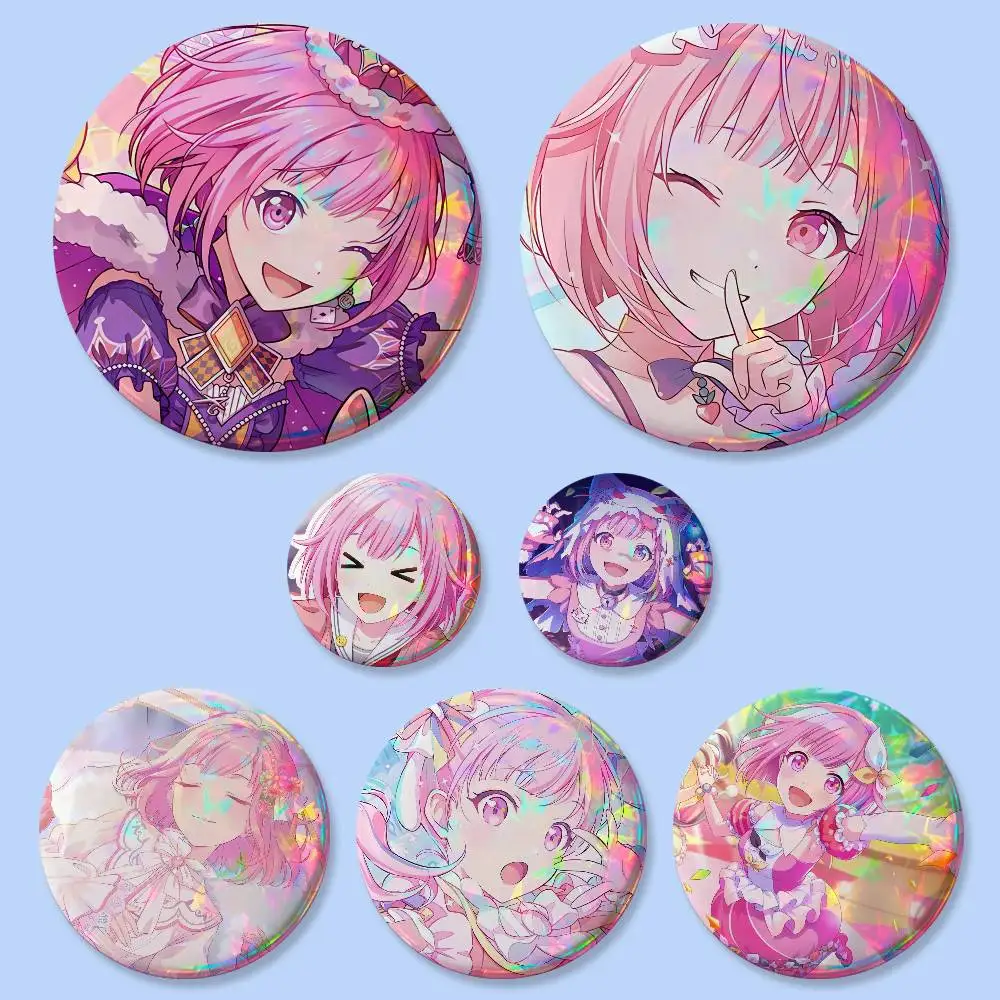 Insignias Redondas de 25, 32, 44, 58, 75 mm de Otori Emu Music Cartoon Game, Pin de Cosplay, Decoración para Bolsos, Regalos para Fans, Coleccionistas, Amigos, Broche, Souvenir