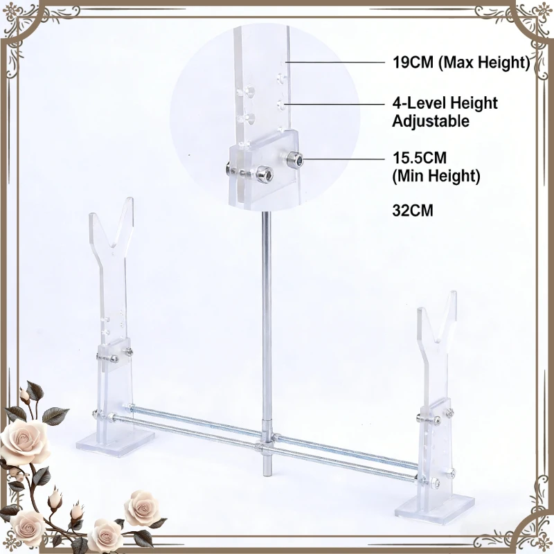 Clear Acrylic Display Bracket for Handheld Ornament Models Adjustable Display Rack Desktop Collectibles Storage Holder