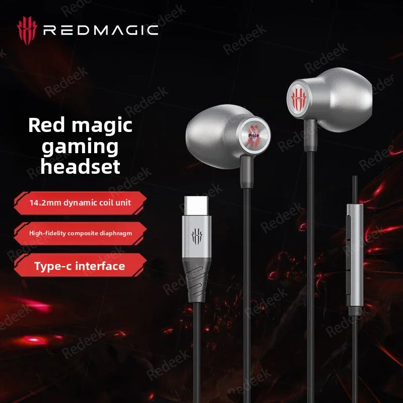 

Проводные наушники Nubia Magic Audio, проводное управление Red Magic, удобное ношение, гарнитура для музыкальных вызовов в ушах 3,5 мм