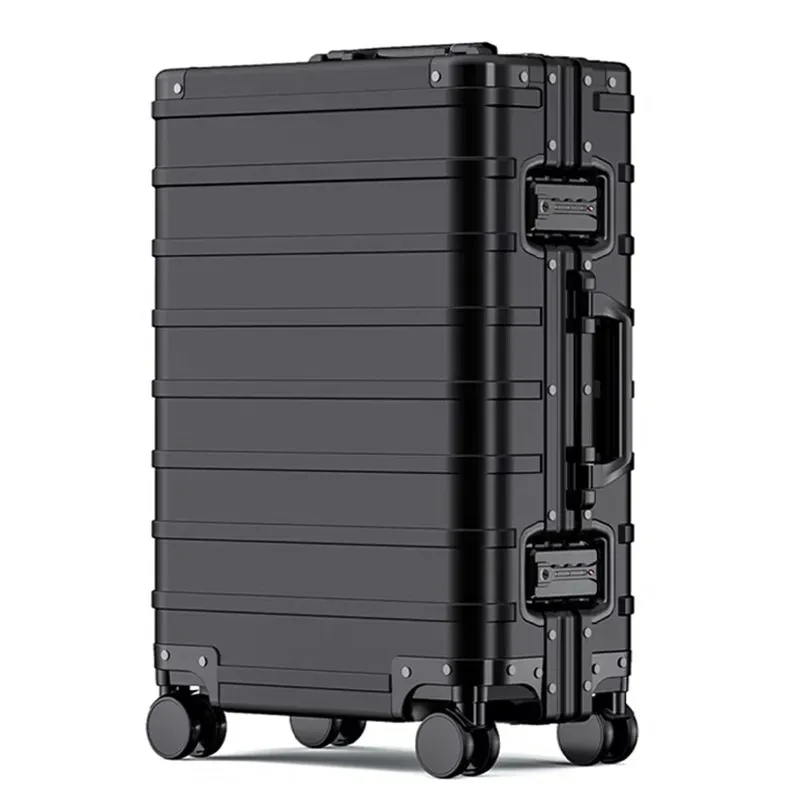 100% Aluminum Travel Luggage High End Fashion Trolley Suitcase Ultra-silent Password Lock 20 Inch Boarding Box Trend Luggage