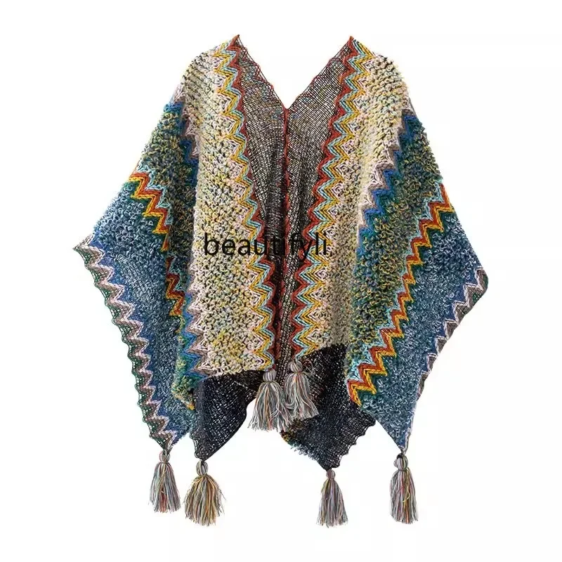 

Shawl Female ethnic cape Air-conditioned room Cape Scarf Female outfit