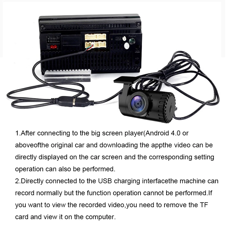 Hidden USB Dash Cam 1080P Camera DVR Vehicle Video Recorder Car Black Box For Vehicle Central Control Android Navigation