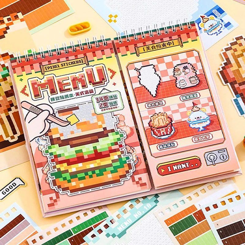 

Набор стикеров Mr.Paper 30 шт. серии «Пиксель-арт: Торговый автомат» 3.0, на спирали, для творчества, пиксельный дневник, блокнот, альбом для декора своими руками