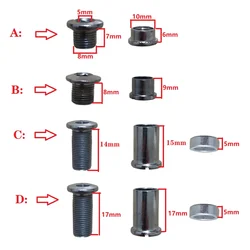 JOWheel-Écrou de 2,2 de disque fixe, plateau, pièces de vélo de route, vélo pliant, réaménagement du pédalier, clou en acier, manivelle, vis monobloc