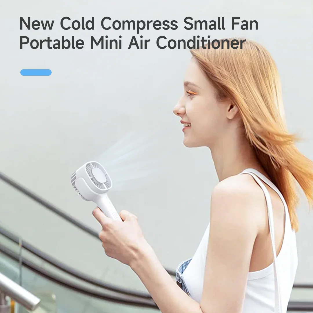 Xiaomi-Refrigerador de ar portátil portátil, Refrigeração de refrigeração de semicondutores ao ar livre, bateria 3300mAh, USB recarregável, frio, mini ventilador