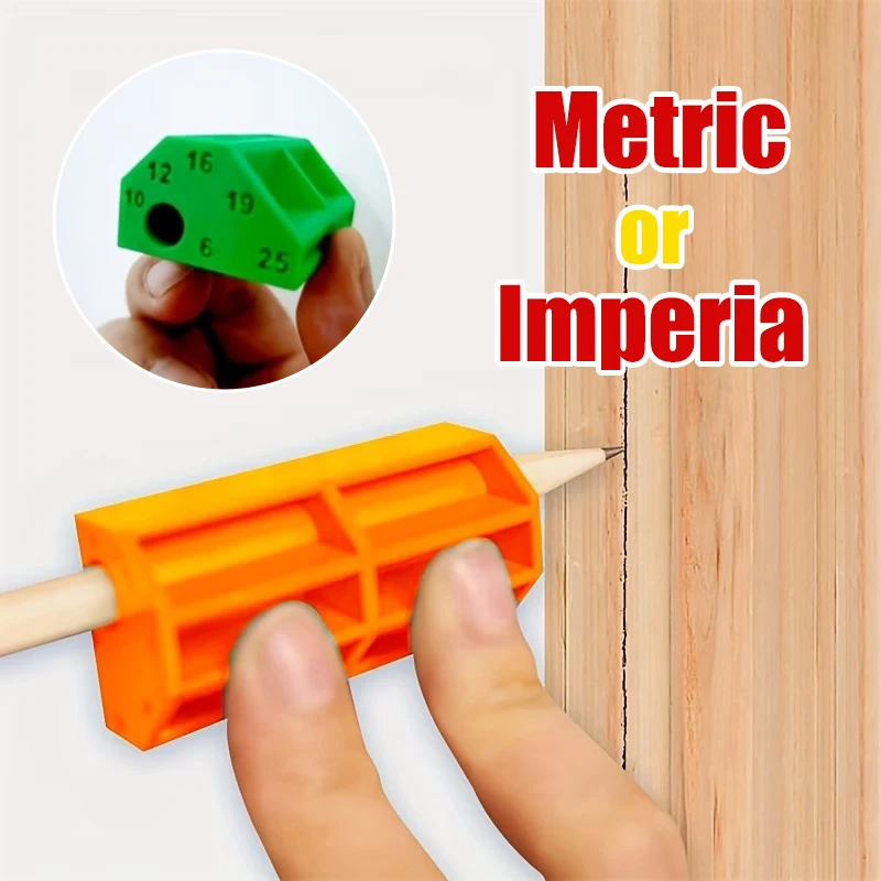 Calibre de Marcado Paralelo Multitamaño, Métrico/Imperial, Herramienta de Carpintería de Plástico, Instrumento de Dibujo Preciso para Fabricación de Armarios y Gabinetes