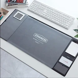 Large Multifunction Mouse Pad Computer Anti-Slip Desk Mouse Mat Waterproof Protector with Movable Calendar Board Pockets