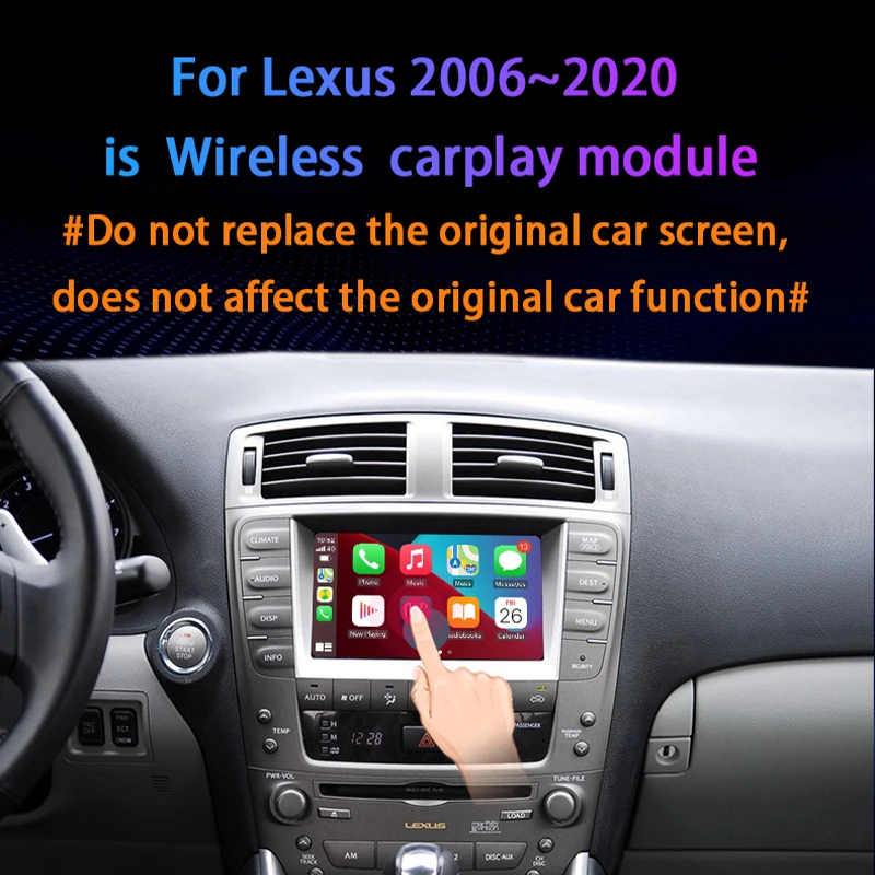 Wireless Apple Carplay Car Video Player Central Multimedia Stereo Module For LEXUS 2006~2019 IS200 IS250 IS300 IS300C