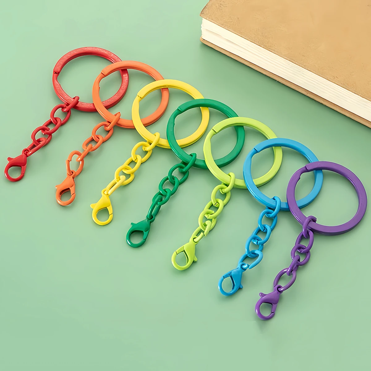 10 Stück 30mm Bunte Schlüsselanhänger Ketten Karabinerhaken für DIY Schmuckherstellung Schlüsselanhänger Anhänger Verbindungshaken Taschenhalter Zubehör – Detail 6