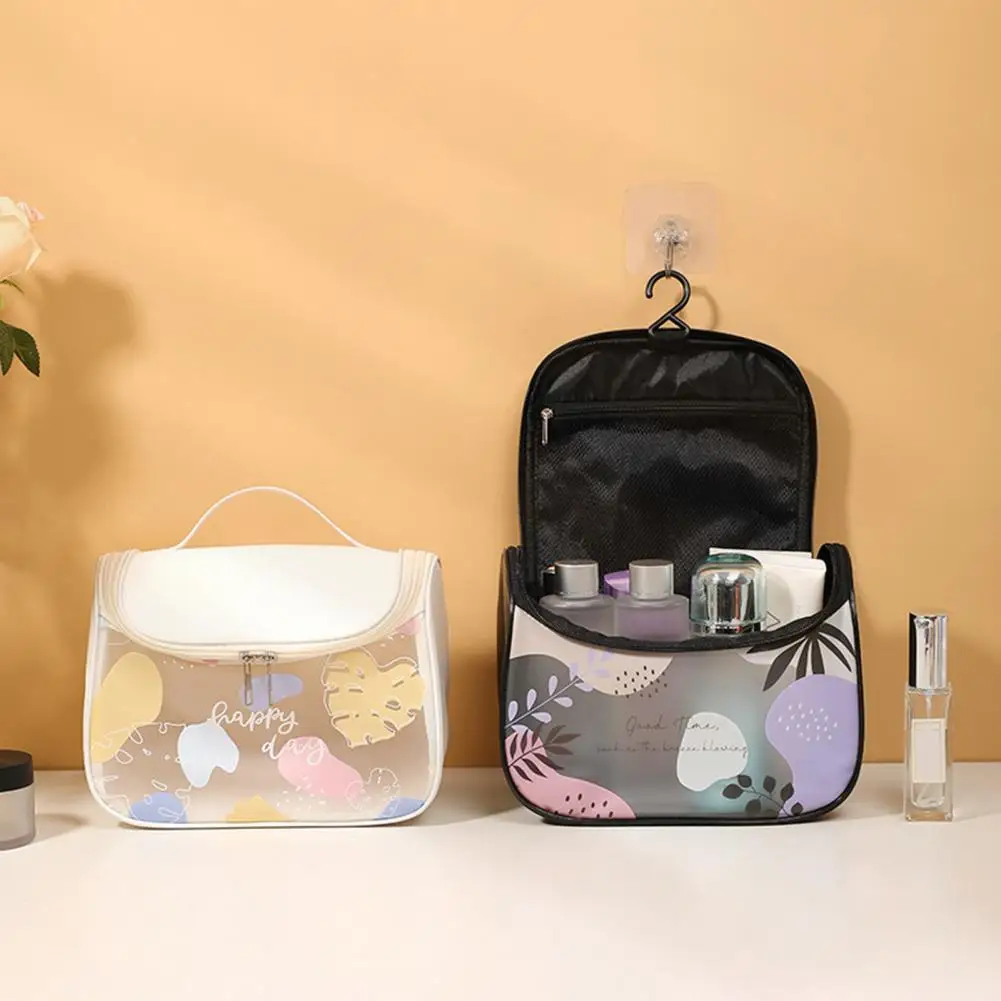 PVC Cosmetic Bag Waterproof Travel Makeup Storage Pouch Transparent Toiletry Organizer Bag Vacation Travel Toiletry Bag