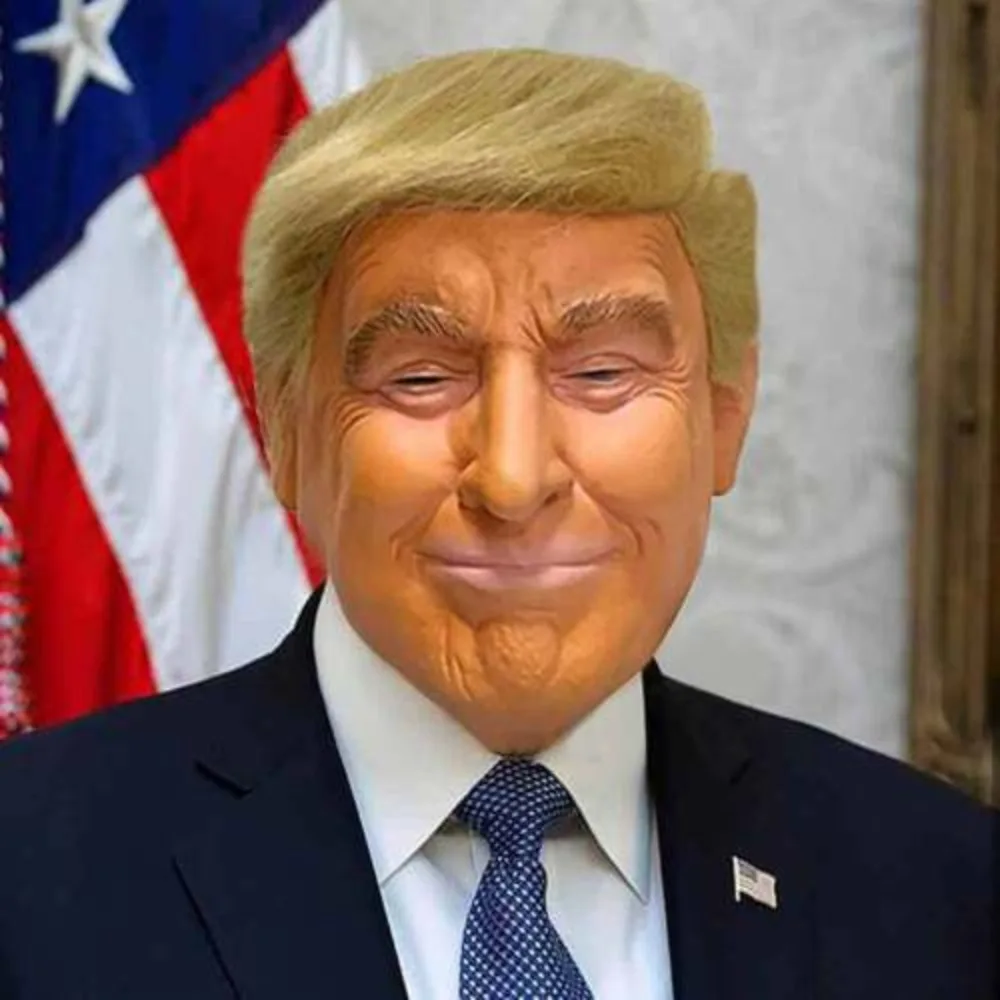 P Politician Latex Halloween Fancy Dress Donald Trump Old Man Face Mask