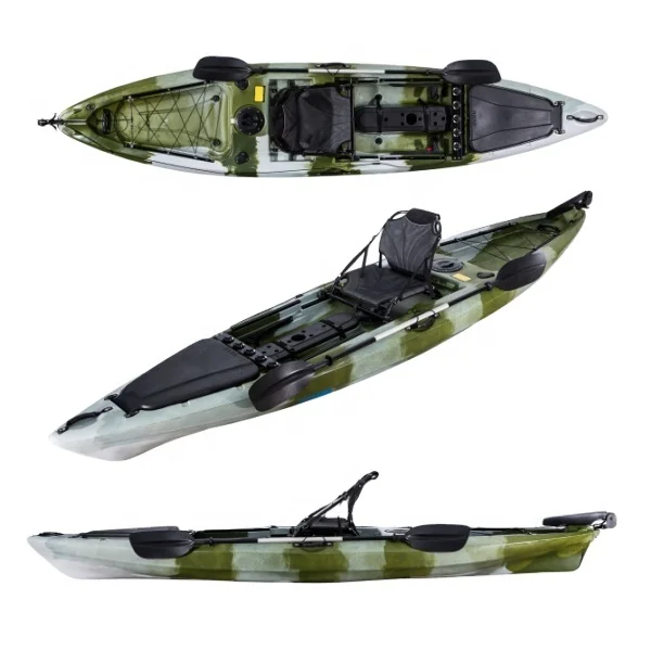 

Top Grade Sea Boat Fishing Kayak 3.95M Plastic 1 Person 1 Seater With Accessories