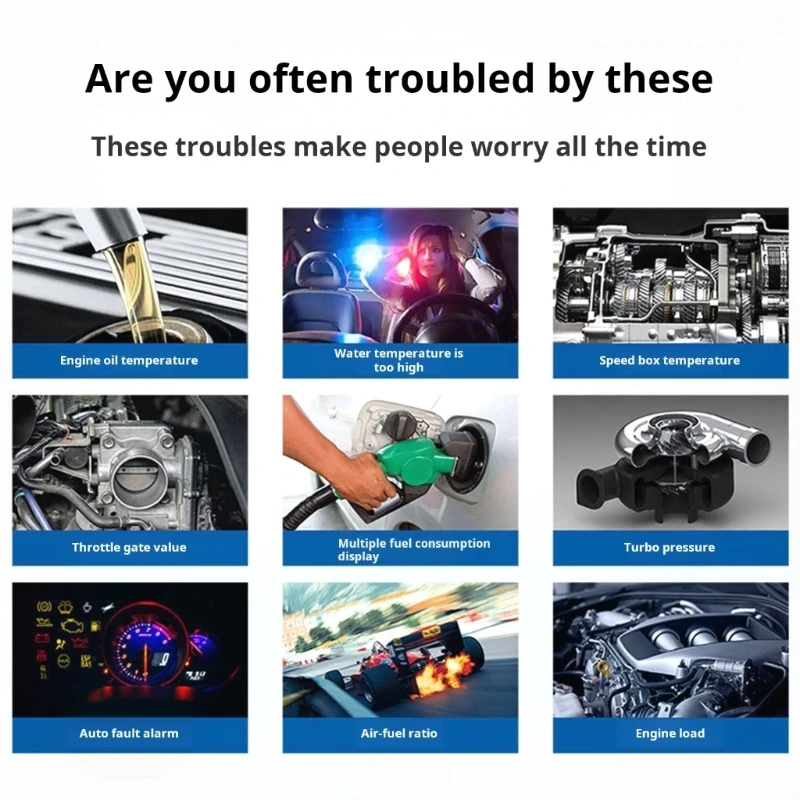 Simple Auto Display For Driving And Warning Indicators