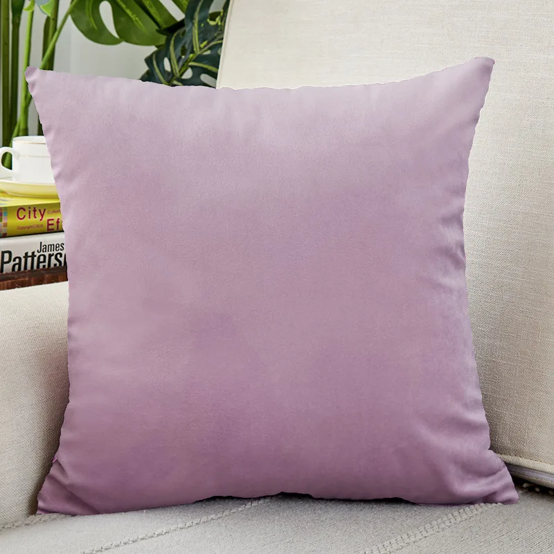 Light Purple Velvet Cushion Covers Soft Pillowcases 45x45 Nordic Home Decor Pillows Cover for Sofa Cushions