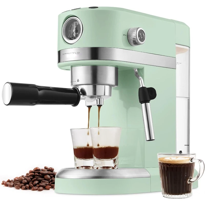 

20 Bar Espresso Coffee Machine with Steam Wand for Latte Espresso and Cappuccino, Compact Espresso Maker For Home Barista,