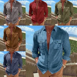 Camisa de manga larga de algodón para hombre, estilo de moda, suelta, informal, Retro, de alta calidad, primavera y otoño