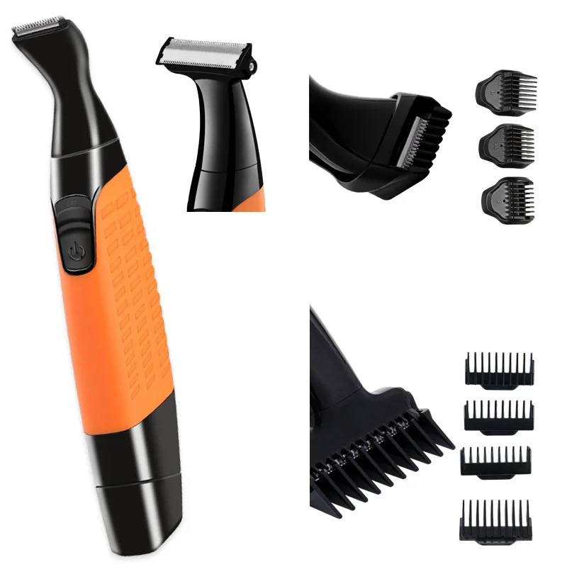 Men Pubic Hair Trimmer Male Intimate Part Clipper Wet Dry Groin Razor Electric Body Hair Removal Face Beard And Mustache Style