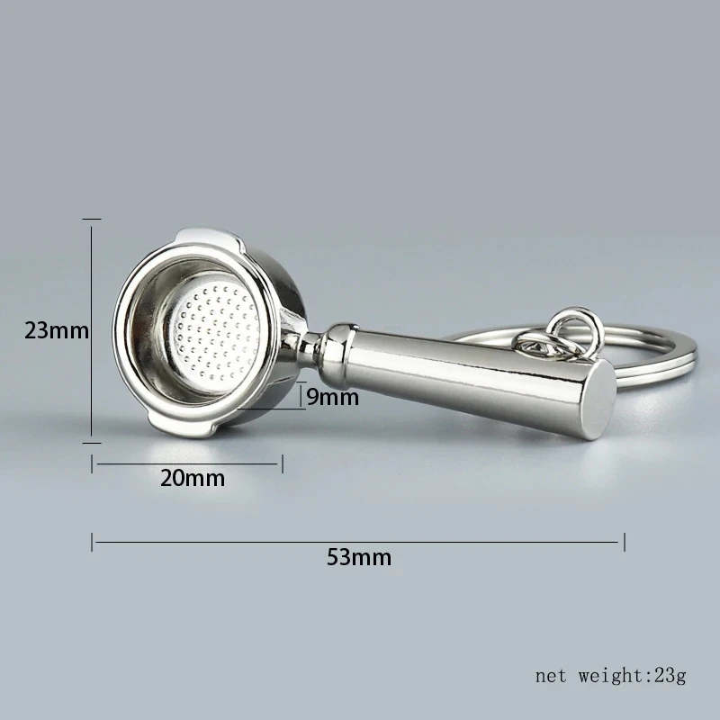 3D Bottomless Portafilter keychain key ring creative key chain coffee keychain for men portachiavi llaveros hombre bag charm