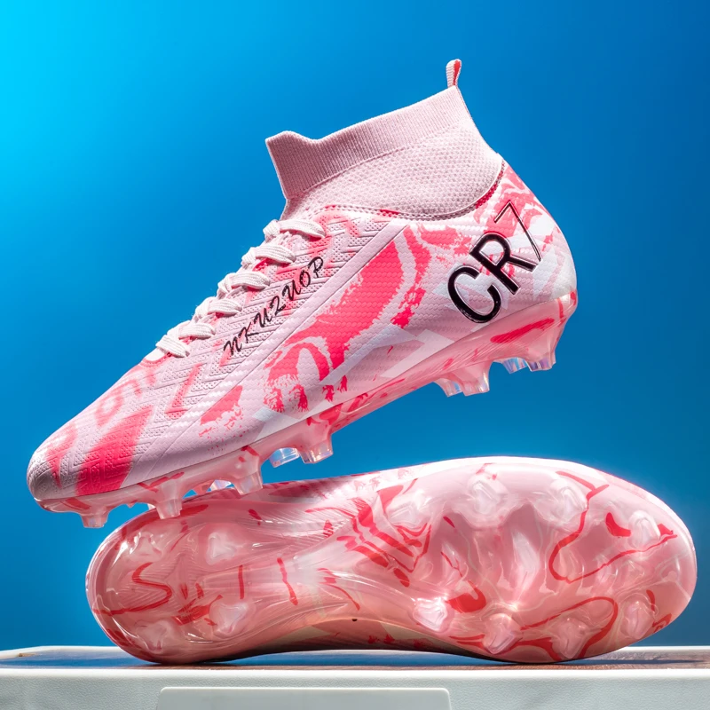 

Men Professional Soccer Shoes Anti-slip Outdoor Grass Training Student Sports Shoes Men Soft Lace-up Football Boots Men