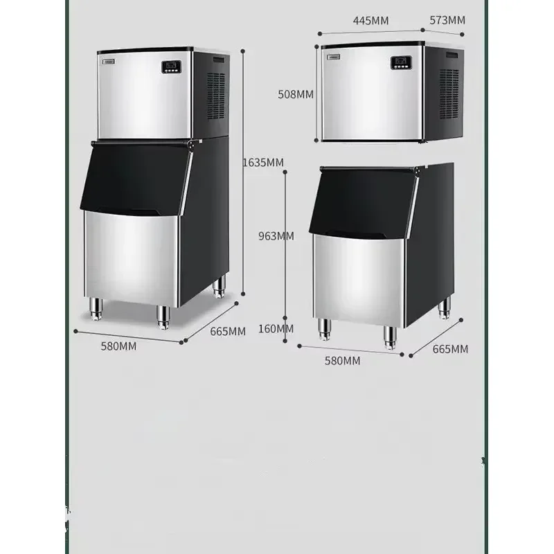Commercial Automatic 300kg 380kg Cube Ice Machine Small Commercial Milk Machine with Storage Capacity 150kg Ice Machine