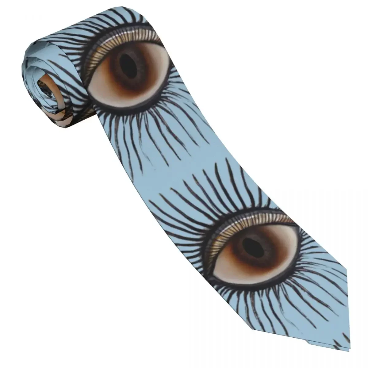 

Novelty Creepy Eye Tie Illuminati 3D Printing Design Neck Ties Vintage Cool Collar Tie Men Leisure Necktie Accessories