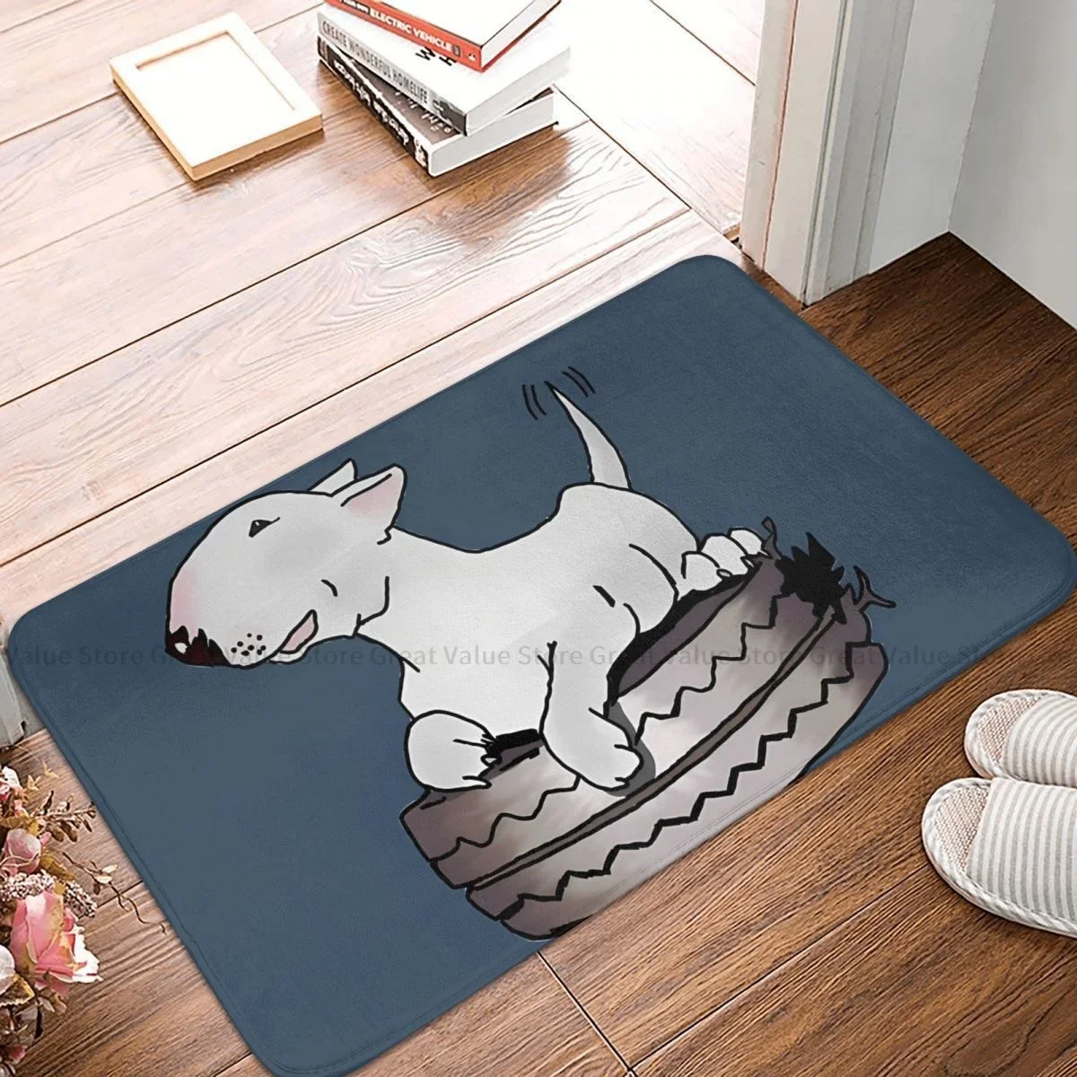 English Bull Terrier Dog Animal Bathroom Mat Humor Doormat Kitchen Carpet Balcony Rug Home Decor