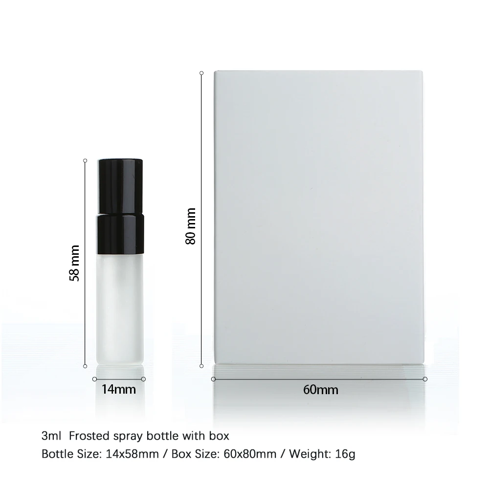 Set di flaconi spray in vetro smerigliato da 20/30 pezzi da 3 ml, mini fiale di profumo atomizzatore portatili con scatola squisita, lavabili e riutilizzabili