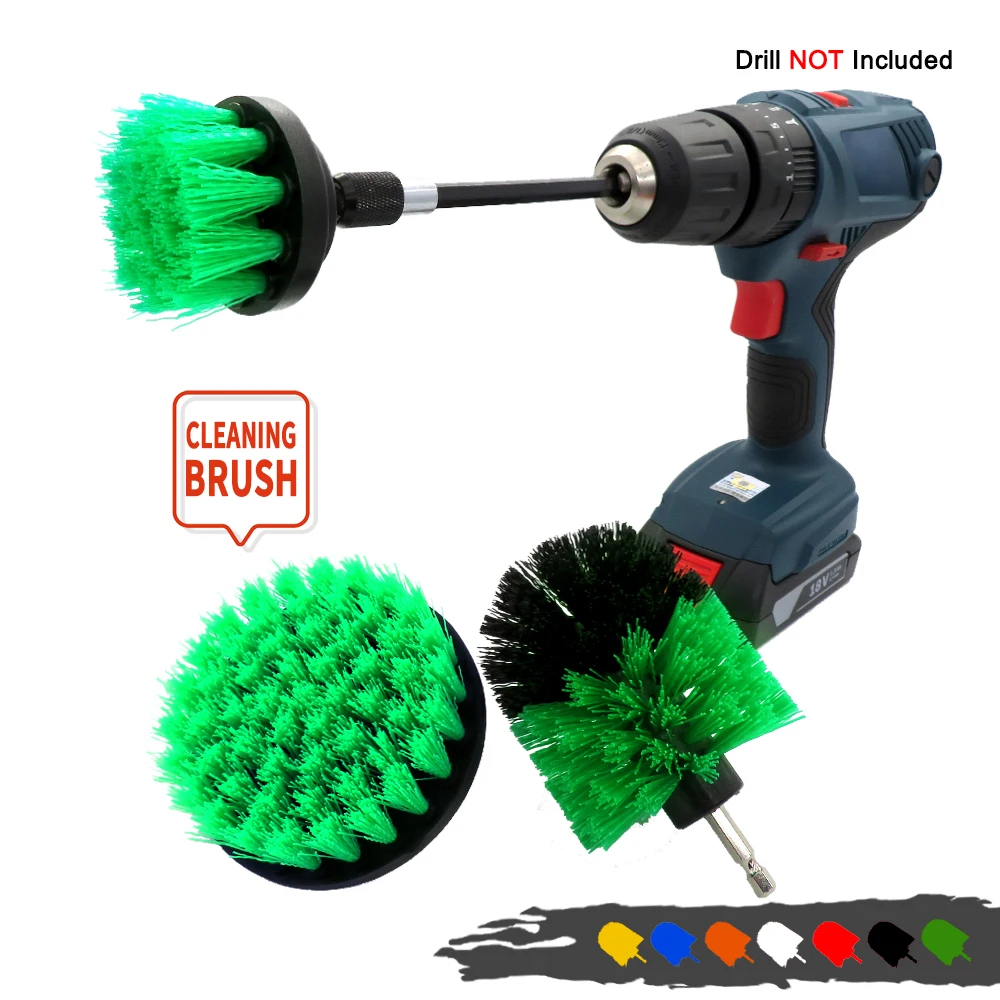 4Pcs Cleaning Brush Attachment Set  for Cleaning  Leather and Upholstery Sofa Wooden Furniture Car Bathroom Auto Wheel Cleaning