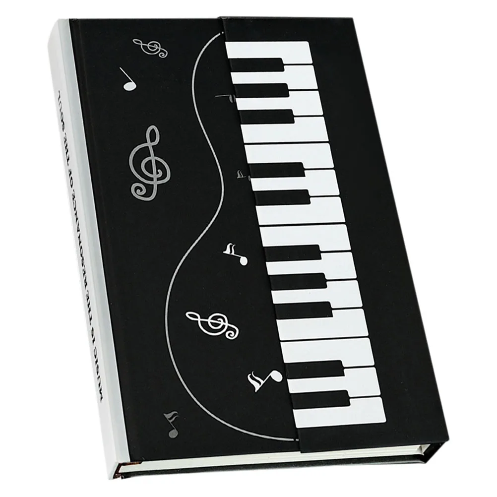 Piano Themed Hardcover Notebooks Magnetic Closure Flap Songwriting Class Notes Daily Smooth Writing Thickened