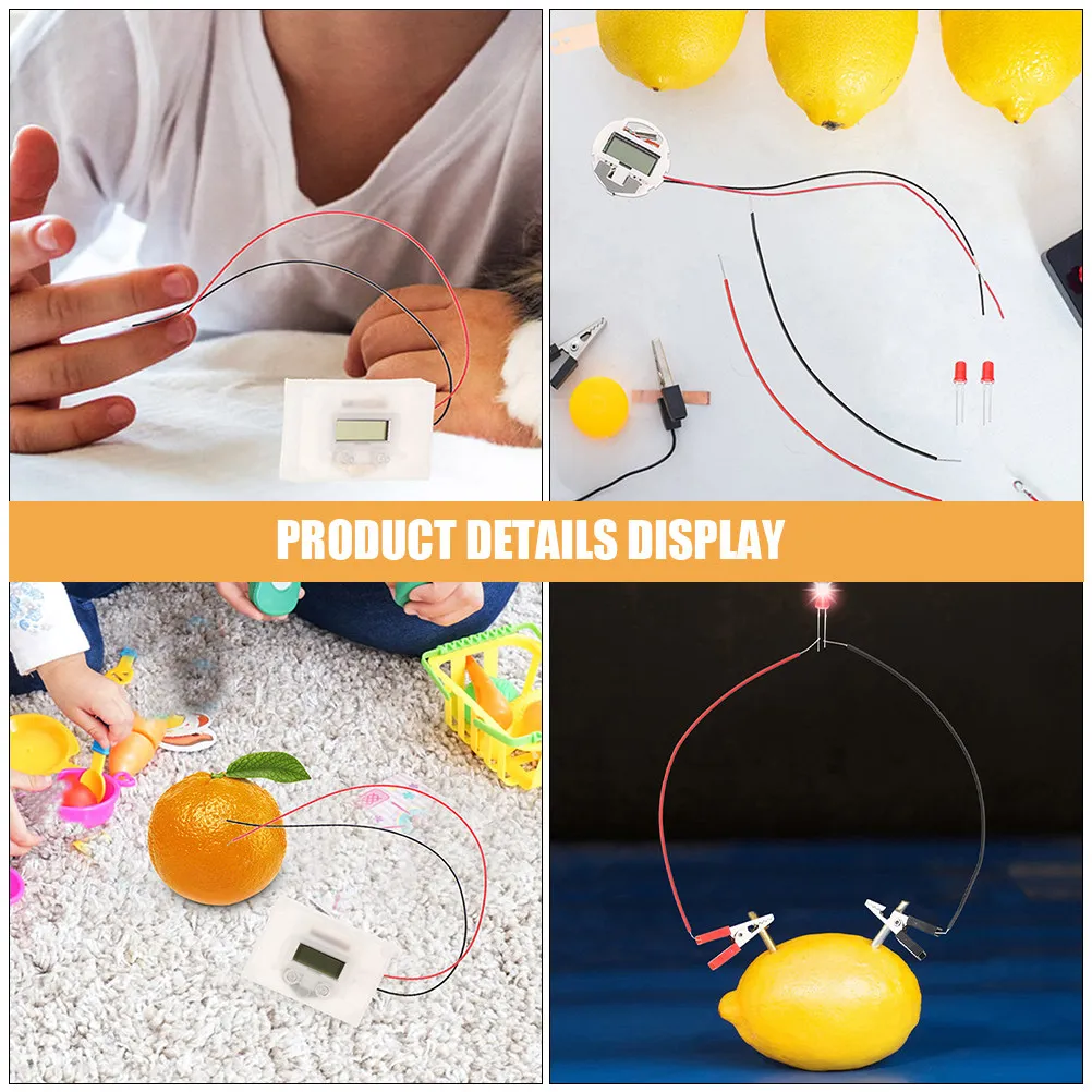 1Set DIY Fruit Battery Experiment Kit for Students with Zinc Copper Sheets Potatoes Science Learning Tool
