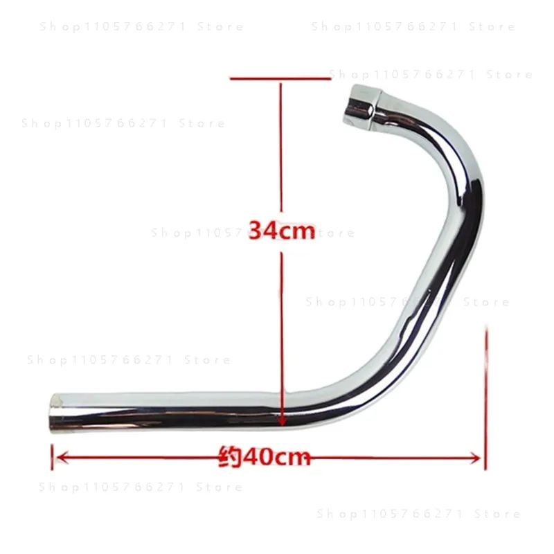 for CG125 Motorcycle Exhaust Pipe Front Section Retro Modification Ranger Light Riding Smoke Pipe