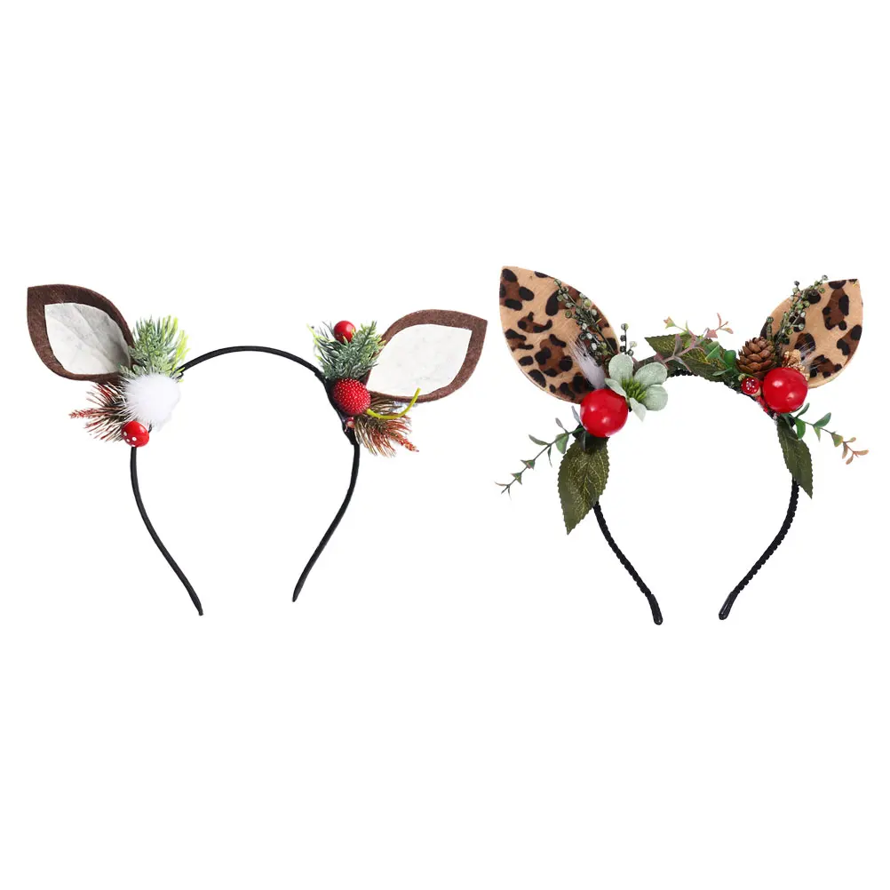 

2Pcs Leopard Leopard Headb s Ears Hairb Cat Ears Headb Kids Hairb Accessories Fabric Hair B Carnival Halloween