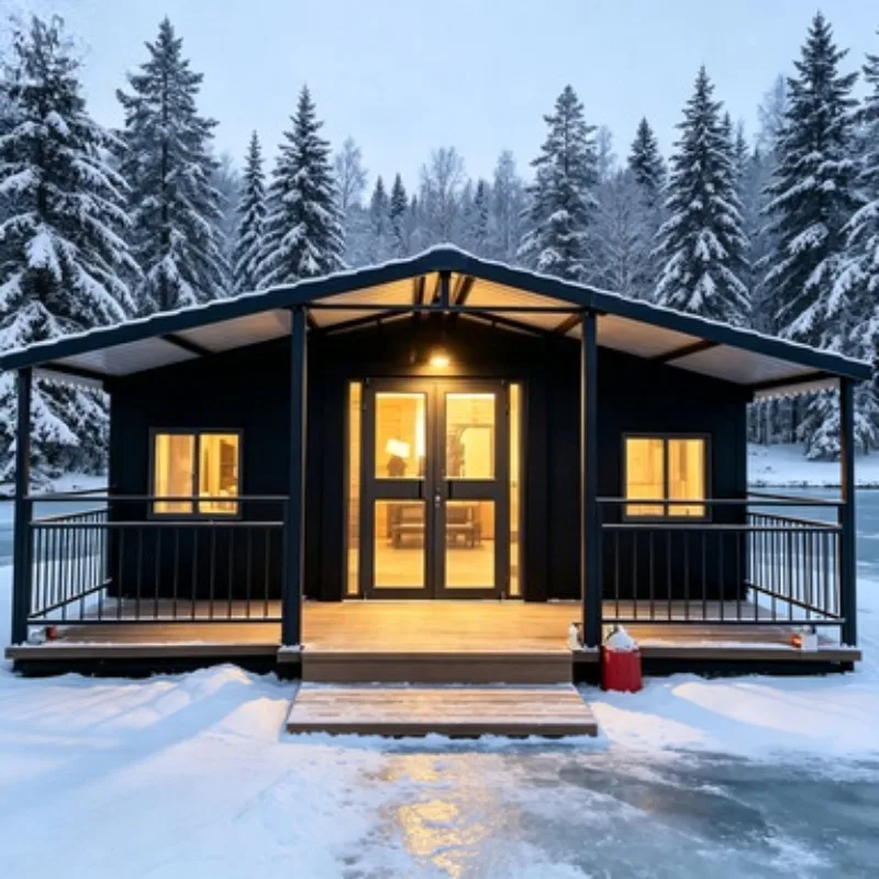 Prefabricated Folding House Expandable Container Home 40ft Mobile Modular Villa Sandwich Panel Steel Frame Lightweight