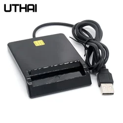 UTHAI X01 USB Smart Card Reader For Bank Card IC/ID EMV card Reader  High Quality for Windows 7 8 10 Linux OS USB-CCID ISO 7816