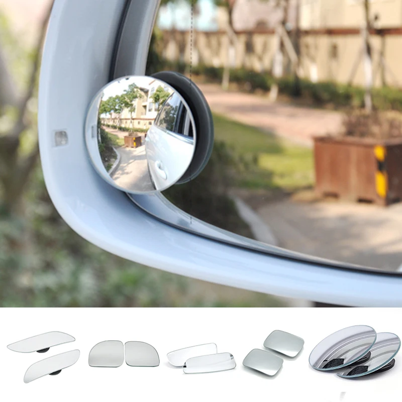 2pcs Vários Estilos Car Blind Spot Espelhos Auto Estacionamento Blind Area Espelho Auxiliar 360 Wide Angle Espelho Retrovisor Ajustável