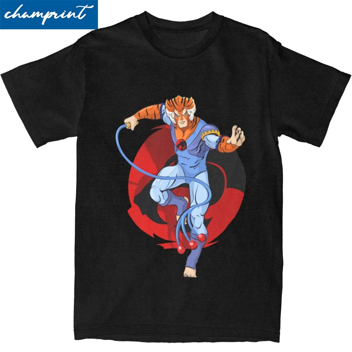 Tygra T Shirts Men Women\'s Cotton Novelty T-Shirt Round Collar Thundercats 80s Retro Cartoon T Shirt Short Sleeve Clothes Summer