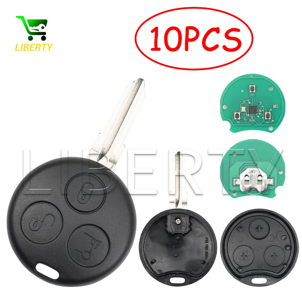 

Ly 10Pcs 433MHz Smart Remote Card Key For Mercedes Benz Smart Fortwo ForFour 450 Passion Roadster City Crossblade Cabrio Coupe