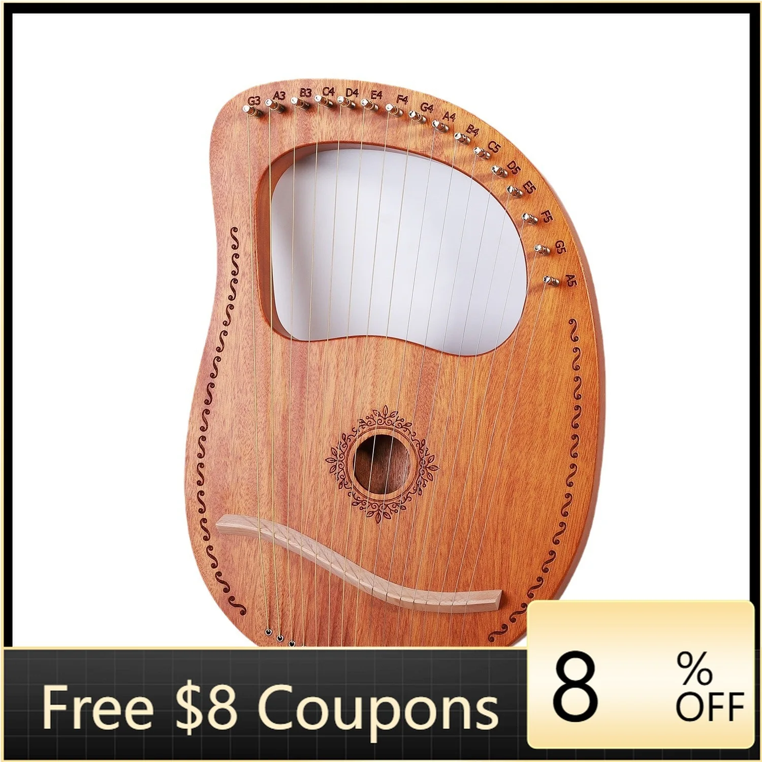 STLF Lyre 16-string Small Harp Konghou Beginner Foreign Trade Musical Instruments Portable and Easy to Learn