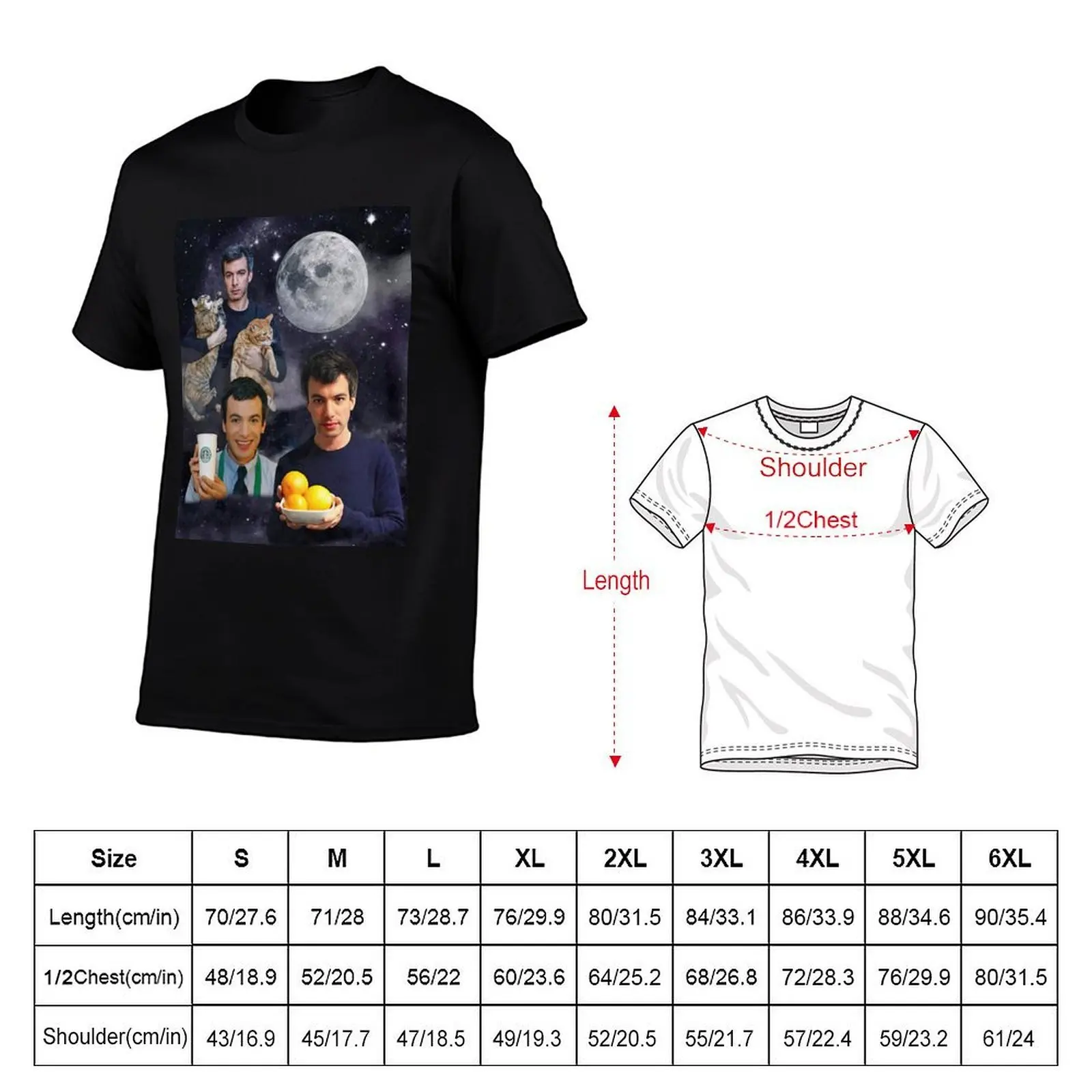 Nathan Fielder Dramatic Galaxy Wolf T-Shirt cute tops anime clothes mens plain t shirts