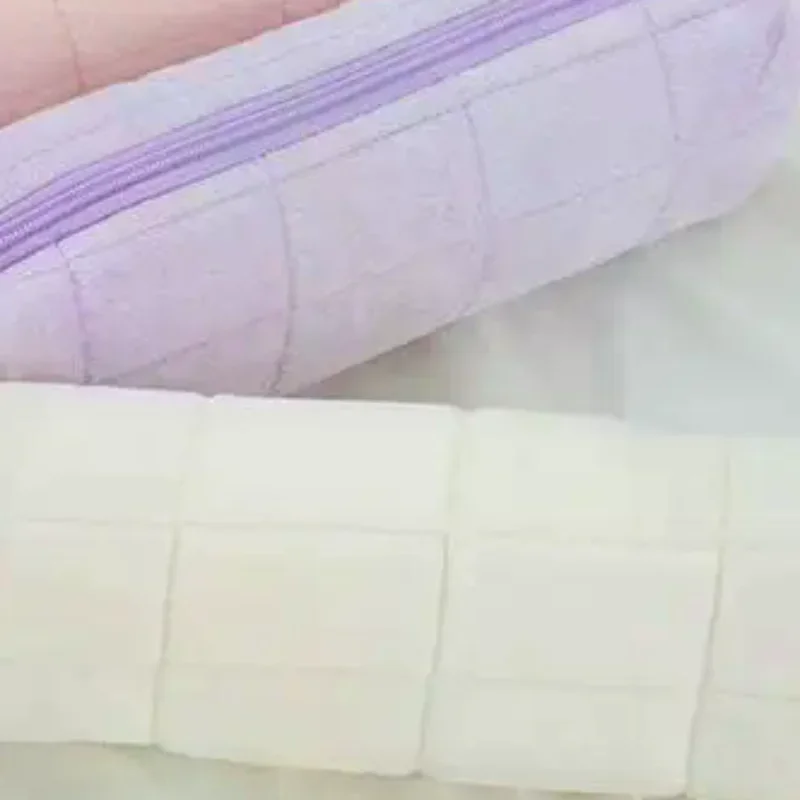 1/2Pcs Creative Plush Pillow Bag Pencil Case Large Capacity Fluffy Bag For Girls School Supplies Stationery Box Cosmetic Bag