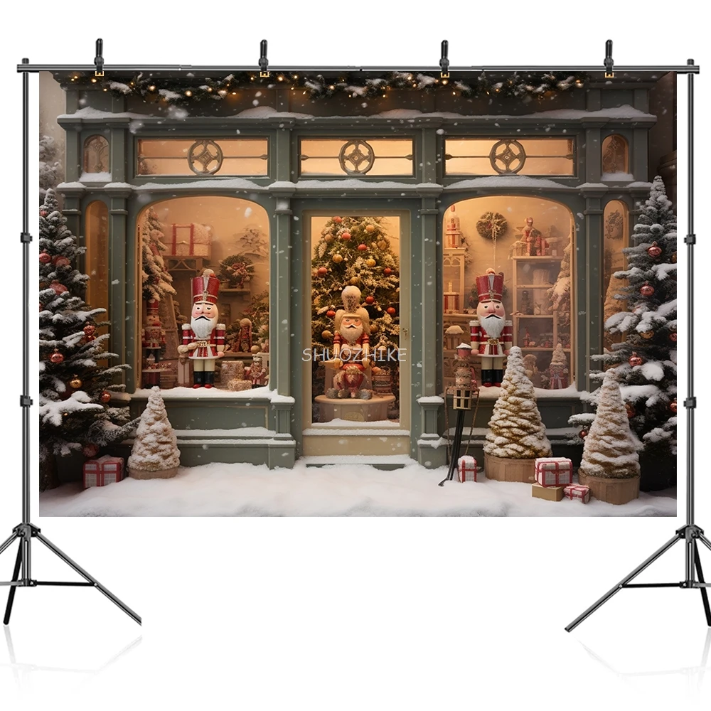 Рождественские фоны Санта-игрушка солдаты Декор семья детский портрет Щелкунчик кукла фон для фотосъемки для фотобудки