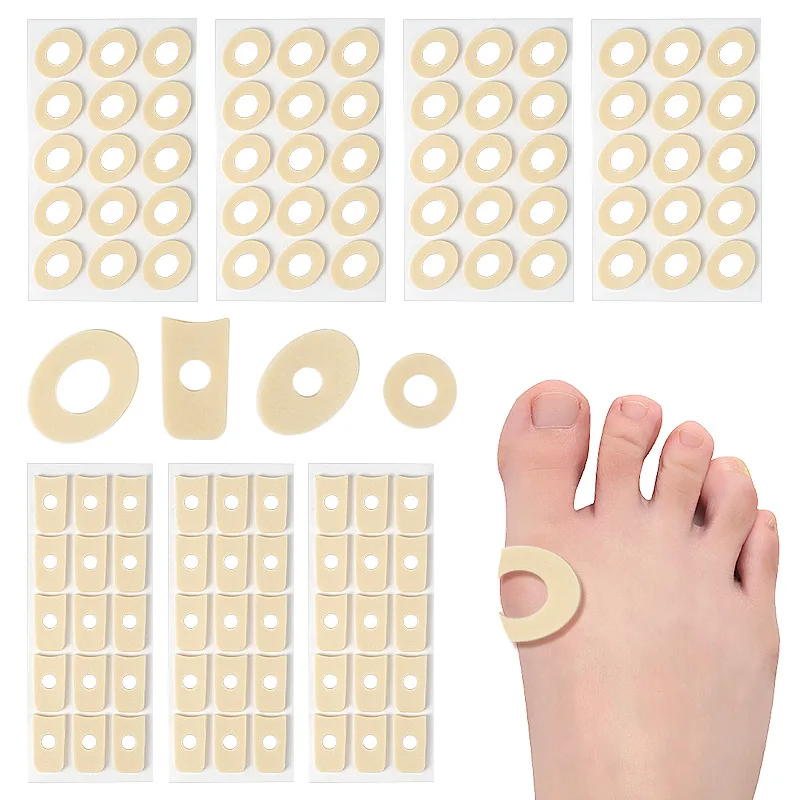 Oval Corn Callus Cushions Pads Soft Foam Self Stick Adhesive Waterproof Corn Protectors for Feet Women Men