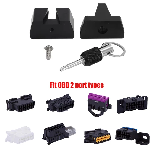Imagen 2 del producto Kit de herramientas de bloqueo antirrobo de seguridad con puerto OBD para más de 1996 vehículos con OBD 2 puertos OBD II OBD2 acceso al bloque al conector OBD POM