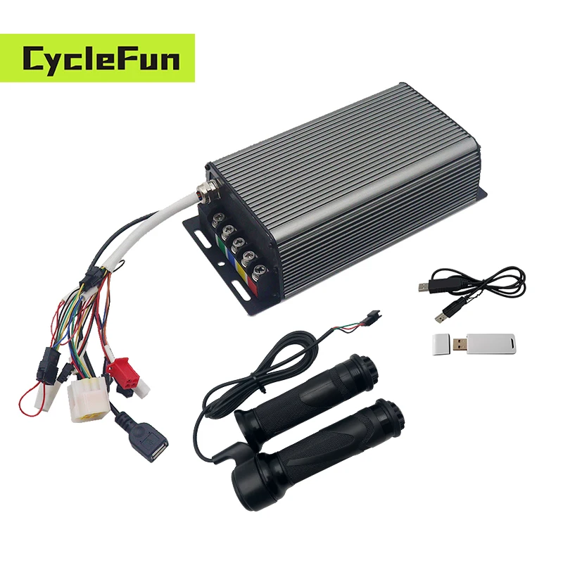 1KW 2KW Sabvoton V2 SVMC7260 APT Protocol BLDC Hub Motor Controller With ZX01 Twist Grip Throttle For Electric Dirt Bike Scooter