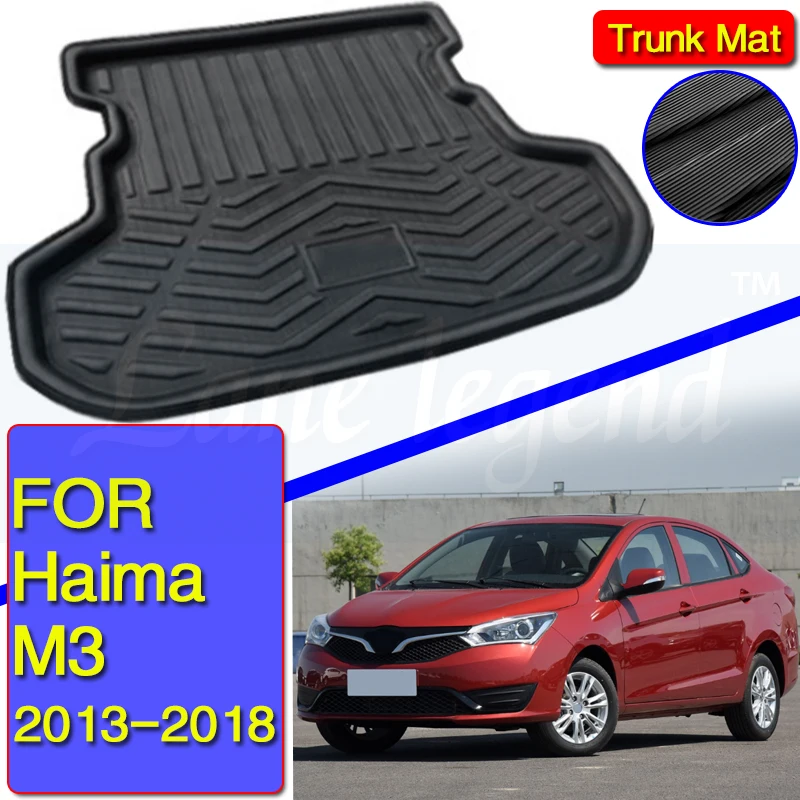 

For Haima M3 2013 - 2018 Car Boot Cargo Liner Rear Trunk Floor Mat Tray Carpet Mud Protector Trunk mat Waterproof Protective Pad