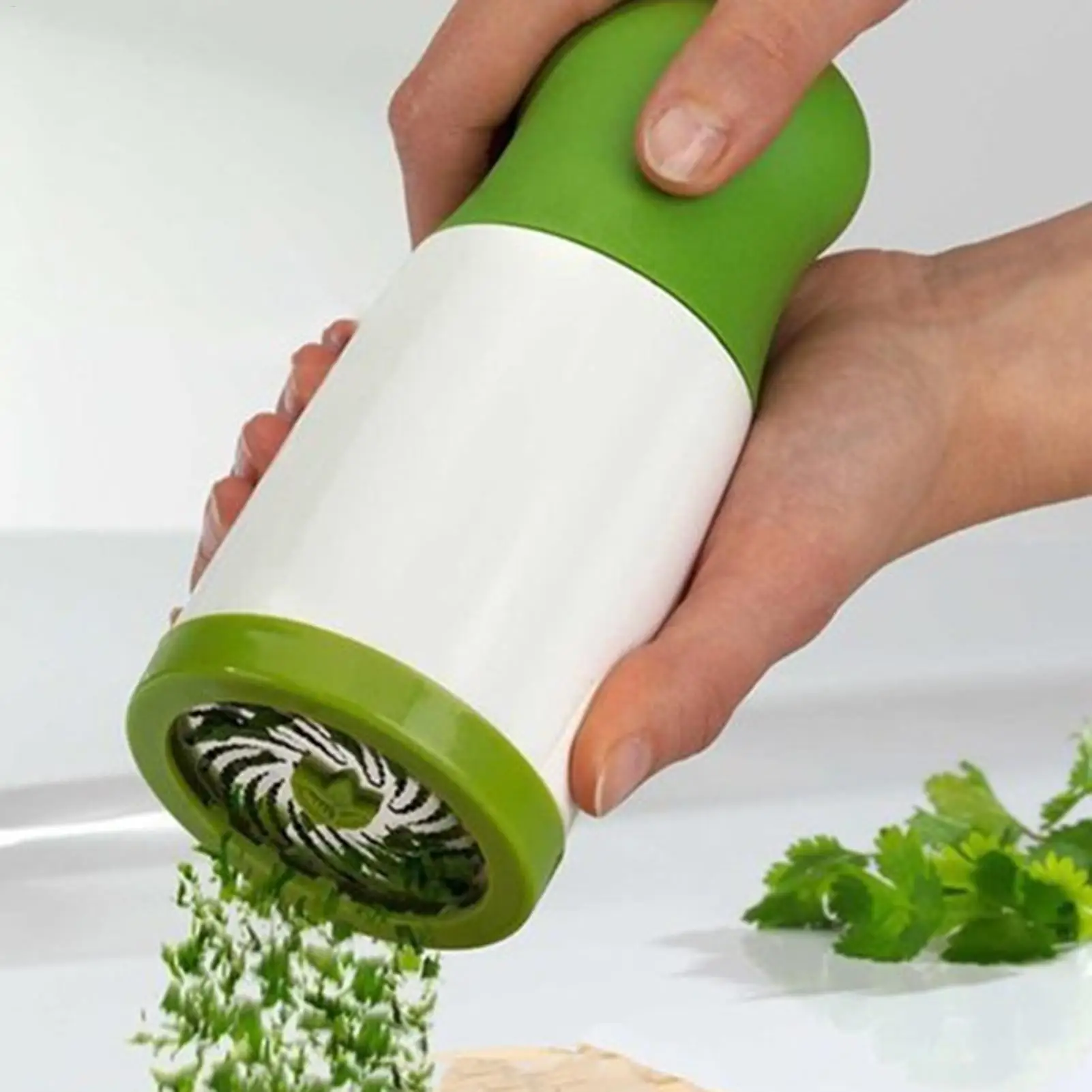 1pc Manual Herb Grinder Spices Mill Parsley Shredder Vegetable Cutter Coriander Mincer Chili And Cilantro Kitchen Tool Gadget
