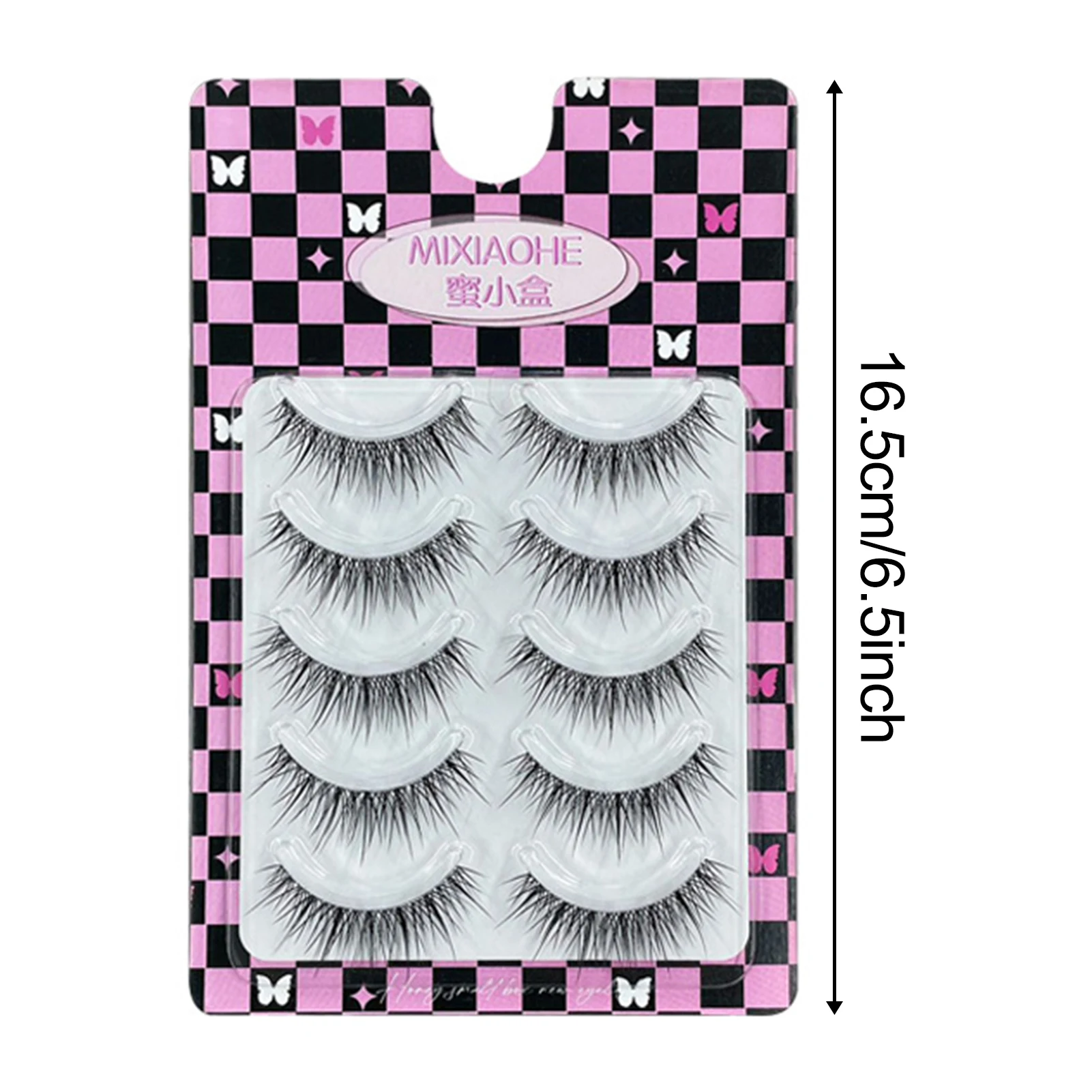 Tiras estilo mangá cílios postiços naturais encaracolados comprimento misto c onda tira completa cílios para olhos cruzados olhar maquiagem diária